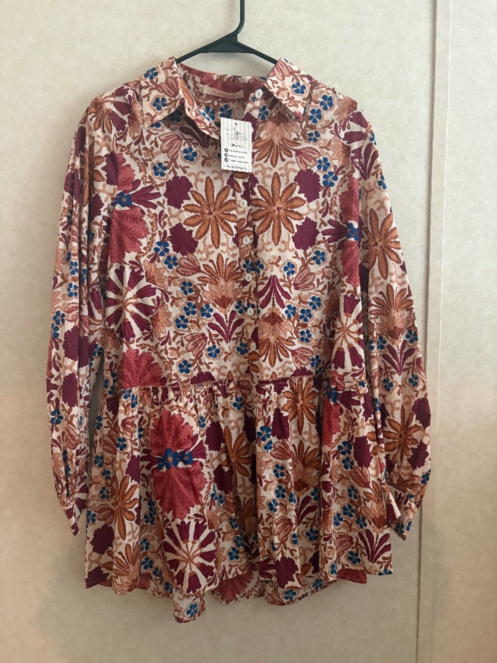 Olivaceous tunic mini dress